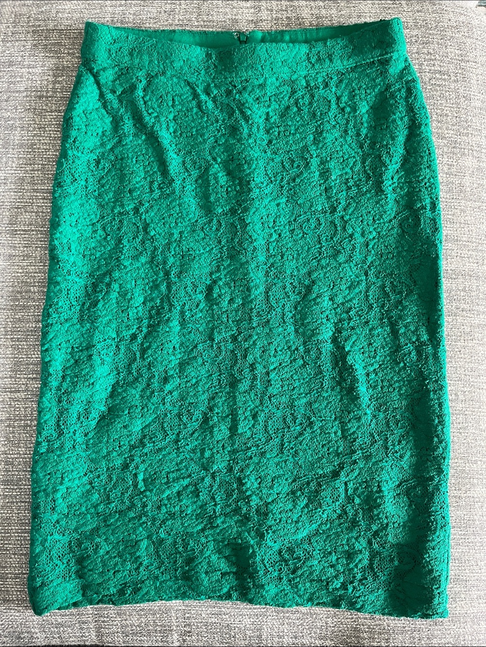 Maeve Green Lace Pencil Skirt - Women